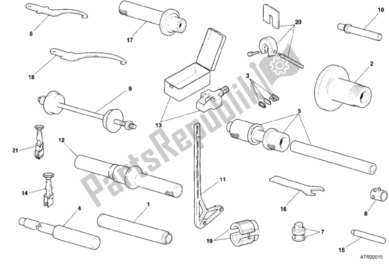 Tutte le parti per il Strumenti Di Servizio Di Officina, Telaio del Ducati Superbike 748 S 2000
